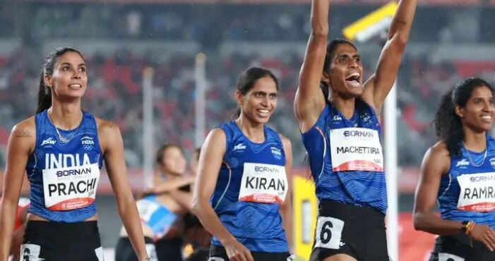 ഏഷ്യൻ ഗെയിംസ്: വനിതകളുടെ 4×400 റിലേയിൽ ഇന്ത്യയ്ക്ക് സ്വർണം; അത്ലറ്റിക്സിൽ ചരിത്രനേട്ടം ഏഷ്യൻ ഗെയിംസ്: വനിതകളുടെ 4×400 റിലേയിൽ ഇന്ത്യയ്ക്ക് സ്വർണം; അത്ലറ്റിക്സിൽ ചരിത്രനേട്ടം