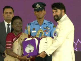 നാലാം തവണയും മികച്ച നടൻ; ദേശീയ ചലച്ചിത്ര പുരസ്‌കാരം ഏറ്റുവാങ്ങി മമ്മൂട്ടി
